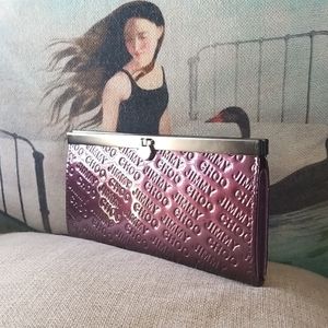 Jimmy Choo Clutch -eggplant color